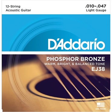D’Addario Phosphor Bronze 10-47 Light 12-String EJ38
