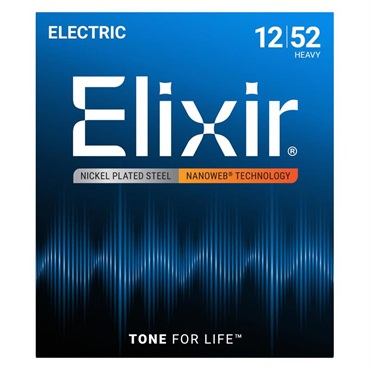 ELIXIR Electric Nickel Plated Steel with NANOWEB Coating #12152 (Heavy/12-52)