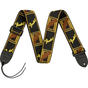 Fender USA Monogrammed Strap Black/Yellow/Brown(#0990681000)