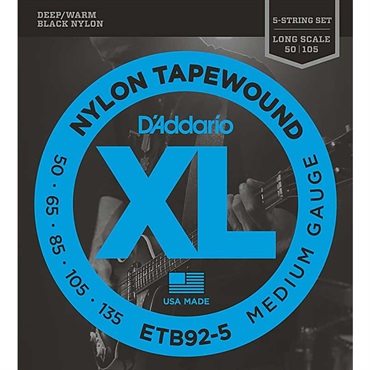 D’Addario Black Nylon Tapewound ETB92-5