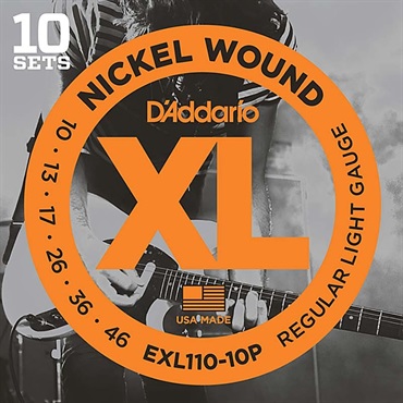 【夏先取り大特価セール】XL Nickel Multi-Packs Electric Guitar Strings EXL110-10P [10 Set Pack]