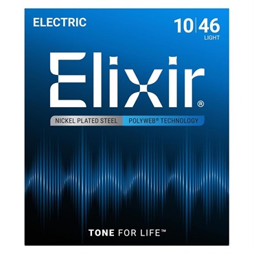 ELIXIR Electric Nickel Plated Steel with POLYWEB Coating #12050 (Light/10-46)