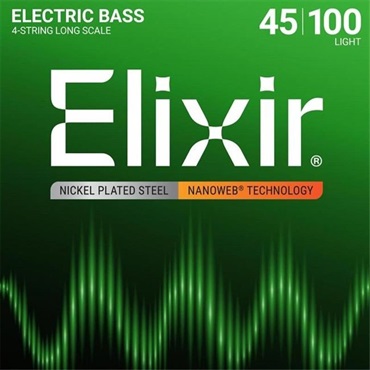 Nickel Plated Steel Bass Strings with ultra-thin NANOWEB Coating (Light/Long 045-100) #14052