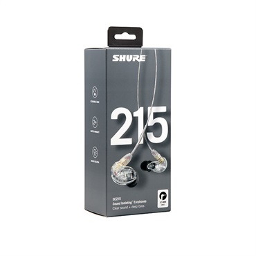 SHURE SE215-CL-A(クリア)(SE215CL-A)(国内正規品2年保証)(有線イヤフォン)(シュア)