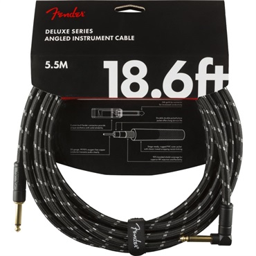 Fender USA 【夏のボーナスセール】 Deluxe Series Instrument Cable Straight/Angle 18.6' (Black Tweed) (#0990820079)