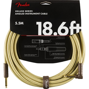 Fender USA Deluxe Series Instrument Cable Straight/Angle 18.6' (Tweed) (#0990820082)
