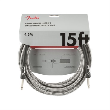 Fender USA 【夏のボーナスセール】 Professional Series Instrument Cable 15' (White Tweed)
