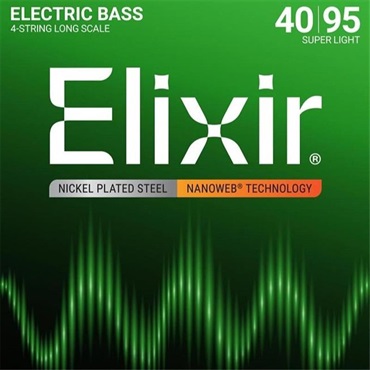 Nickel Plated Steel Bass Strings with ultra-thin NANOWEB Coating (Super Light/Long 040-095) #14002