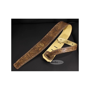 Moody Handmade Leather Straps Leather & Leather Series 2.5inch Standard Tail 【 Western Brown / Cream 】