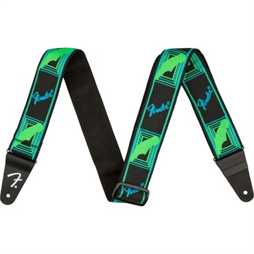 Fender USA NEON MONOGRAMMED STRAP (GREEN/BLUE) (#0990681303)