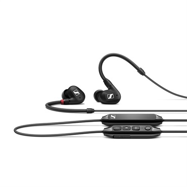 IE 100 PRO WIRELESS BLACK(Bluetooth・ワイヤレスイヤフォン)(有線イヤホン接続用・ストレートケーブル1.3ｍ付属)(ブラック)(ゼンハイザー)