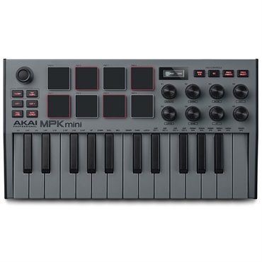 AKAI MPK mini Special Edition Grey (25鍵USB-MIDIキーボードコントローラー) (アカイ)(エムピーケーミニ) 【NKS対応製品Komplete 15 Selectバウチャー無償提供】