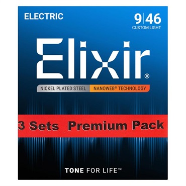 Electric Nickel Plated Steel with NANOWEB Coating 3SET PACK #12027 (Custom Light/09-46)