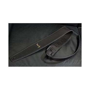 Moody Handmade Leather Straps Leather & Leather Series 2.5inch Long Tail 【Black / Black】