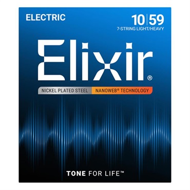 Electric Nickel Plated Steel with NANOWEB Coating #12074 (7-string Light-Heavy/10-59)