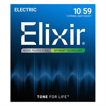 Electric Nickel Plated Steel with OPTIWEB Coating #19074 (7-string Light-Heavy/10-59)