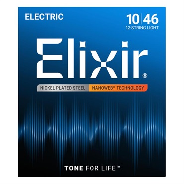 Electric Nickel Plated Steel with NANOWEB Coating #12450 (12-string Light/10-46)
