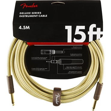Fender USA 【夏のボーナスセール】 Deluxe Series Instrument Cable， Straight/Straight， 15'， Tweed(#0990820084)