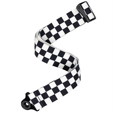 D’Addario 【夏のボーナスセール】 Auto Lock Guitar Strap［50BAL13/Skater Checkerboard BK/WH］