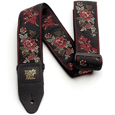 ERNIE BALL 【夏先取り大特価セール】Red Rose Jacquard Guitar Strap [#P04142]