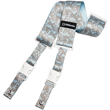 DiMarzio DD2253S STEVE VAI CLIPLOCK UtoPIA BLUE & SILVER GUITAR STRAP (Short)