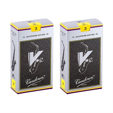 VANDOREN 【2個セット】《硬さ：3》アルトサックス用リード バンドレン V12 (銀箱) 【宅配便発送】【正規輸入品】