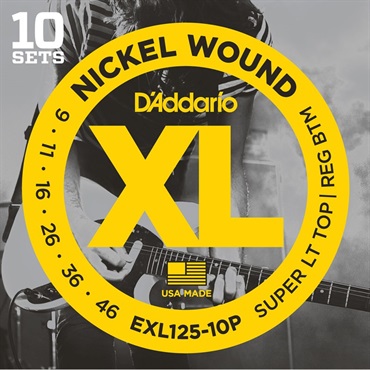 D’Addario 【夏のボーナスセール】 XL Nickel Multi-Packs Electric Guitar Strings EXL125-10P [10 Set Pack]