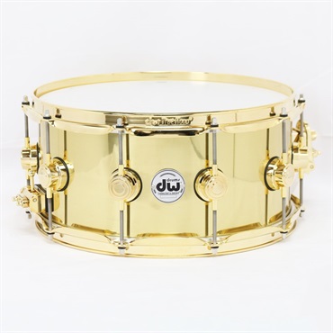 dw DRVN6514SPG [Collector's Series Polished Brass Snare Drum 14×6.5／Gold Hardware]