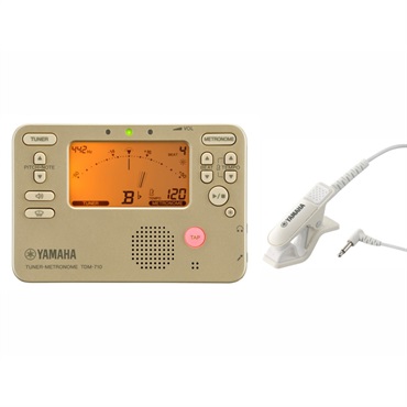 ヤマハ / TDM-710GL チューナー & メトロノーム + TM-40IV (アイボリー) チューナー用 マイクロフォンセット  【セットがお買い得!!】