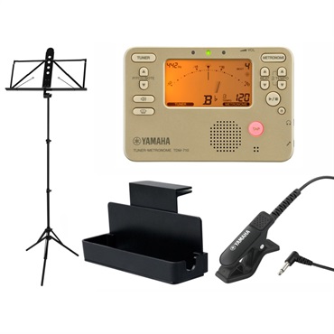 YAMAHA ヤマハ / TDM-710GL チューナー & メトロノーム 4点セット（TDM-710GL/TM-40BK/MS-RKDX/MS-260AL） 【セットがお買い得!!】