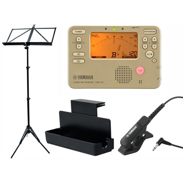 YAMAHA TDM-710GL チューナー &メ トロノーム 4点セット（TDM-710GL/TM-40BK/MS-RKDX/VIVACE MS-500） 【セットがお買い得!!】