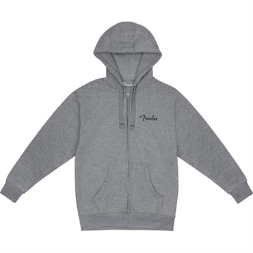 【夏先取り大特価セール】FENDER(R) SPAGHETTI SMALL LOGO ZIP FRONT HOODIE ATHLETIC GRAY (XL size)(#9113300606)