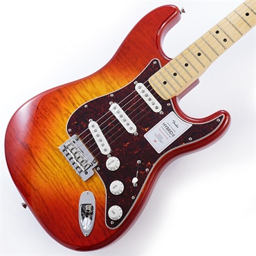 Fender Made in Japan 2024 Collection Hybrid II Stratocaster FMT (Flame Sunset Orange Transparent/Maple)