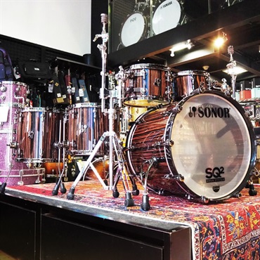 【創業50周年大決算SALE】値下げしました！SQ2 System Beech Heavy 5pc Drum Kit -Ebony High Gloss- [BD22，TT10，TT12，FT14，FT16]