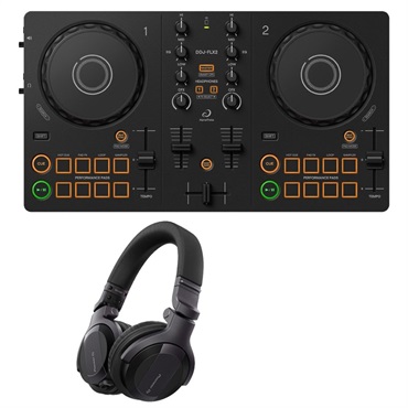 DDJ-FLX2 + HDJ-CUE1 ヘッドホンSET 【APPLE MUSIC対応】(djay / rekordbox / Serato DJ Lite 対応DJコントローラー)(アルファシータ)
