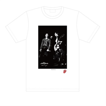 Mick & Keith Photo by Mikio Ariga Tokyo Japan 1990 S/S Tee White-L