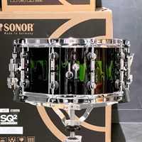 SQ2 System Snare Drum - Beech Heavy 14×7 - Green Tribal Stripe 【特注品】