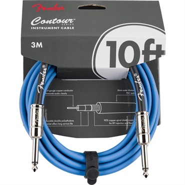 Fender USA 【夏のボーナスセール】 CONTOUR SERIES INSTRUMENT CABLE (10feet/LAKE PLACID BLUE)(#0990571102)