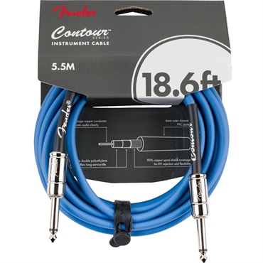 Fender USA 【夏のボーナスセール】 CONTOUR SERIES INSTRUMENT CABLE (18.6feet/LAKE PLACID BLUE)(#0990571802)