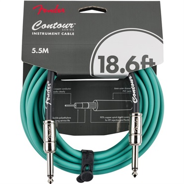 Fender USA 【夏のボーナスセール】 CONTOUR SERIES INSTRUMENT CABLE (18.6feet/SHERWOOD GREEN)(#0990571846)