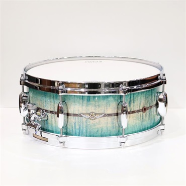 TMS1455DR-ECB [STAR Maple 14''×5.5'' Snare Drum - Emerald Sea Curly Maple Burst]【Made in Japan】
