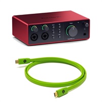 【予約商品・5月23日入荷予定】Scarlett 4i4 gen4 + OYAIDE製高品質USBケーブルセット(Type C to C 1.0m)(4in4out・USB-C オーディオインターフェイス)(フォーカスライト)(オヤイデ)【Cubase LE付属】