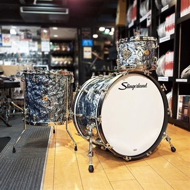Slingerland Radio King 3pc Outfit [22BD，13TT，16FT/Black Diamond Pearl]