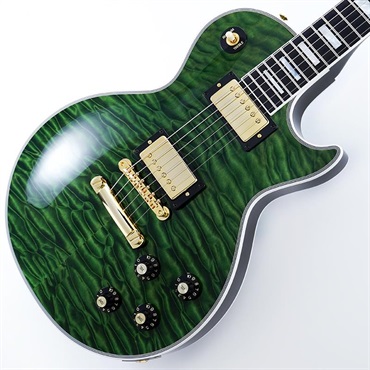 【GIBSON×AQUBEストラッププレゼント】IKEBE 50th Anniversary 1968 Les Paul Custom 7A Quilt Maple Top Gloss Trans Green SN.600428