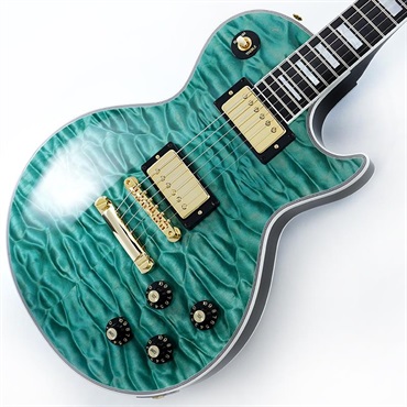 Gibson IKEBE 50th Anniversary 1968 Les Paul Custom 7A Quilt Maple Top Gloss Trans Aqua SN.511028