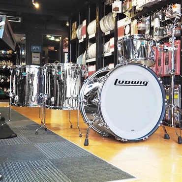 Ludwig 50th Anniversary of Stainless Steel 4pc Drum Set [24BD.13TT.16FT.18FT]