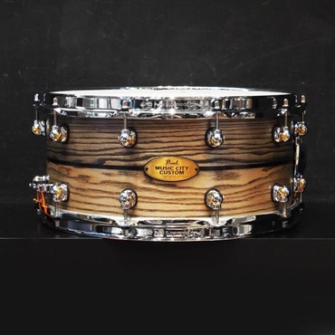 Pearl USED 中古 MCCA1465S/C?#1010 Music City Custom -USA Solid Ash Shell Snare Drums 14×6.5 [Hand-rubbed Two Tone Ash w/Ebony Inlay]