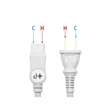 Oyaide d+ Power Cable C7 (2.5m)(オヤイデ)(電源ケーブル)(メガネタイプ) 画像1