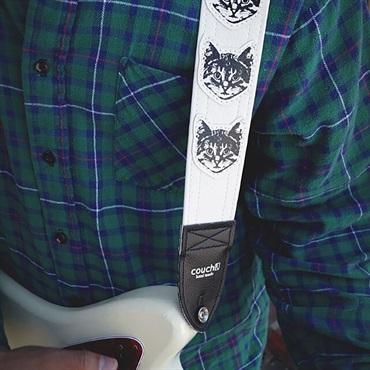 Couch Guitar Strap ニャン・ ニャン・ ニャン・シロ [Cat Guitar Strap All White] 画像2