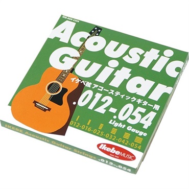Ikebe Original Acoustic Guitar Strings イケベ弦 アコースティックギター用 012-054 [Light Gauge/IKB-AGS-1254] ×10セット 画像1